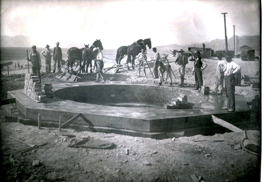 The construction of the smoke stack